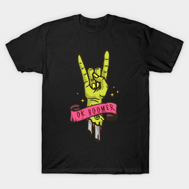 OK Boomer - Zombie Arm T-Shirt by Lucia